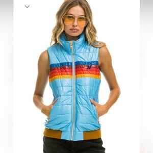 Aviator Nation 5-Stripe Vest (Women’s S, Glossy Sky)